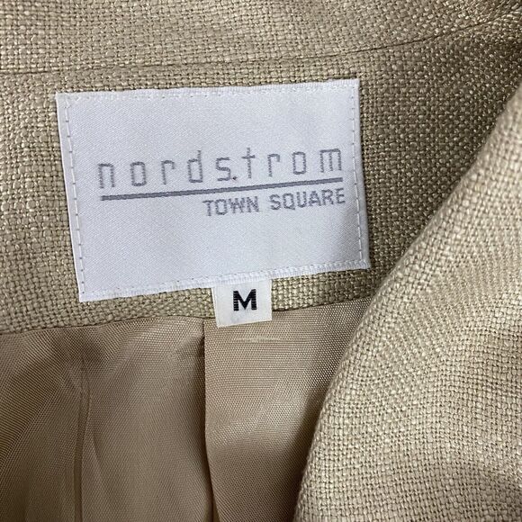 Nordstrom Blazer Womens Medium Tan Oversized Boxy Work Office Casual Jacket - Picture 14 of 15